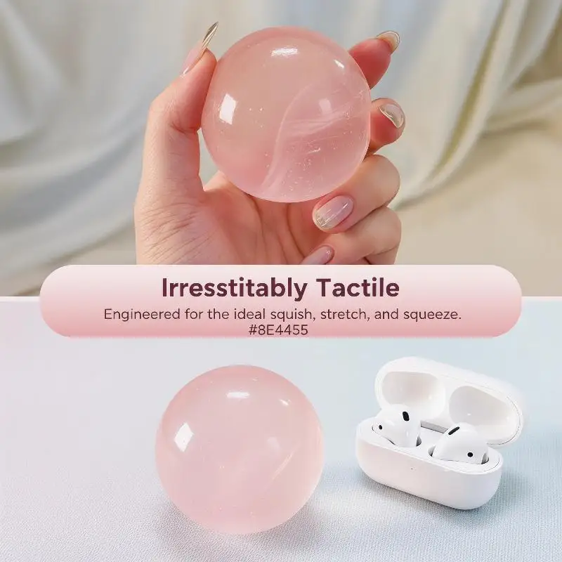 Maltose  Round Toy Cute Mochi Anti Stress Fidget Toy Soft Simulated Transparent Ball Quick-rebound Decompression Toy