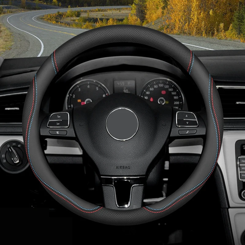 

Универсальный кожаный чехол на руль для Volkswagen Golf ID3 ID4 ID6 Jetta Teramont Passat T-Roc Tiguan Tayron Tavendor