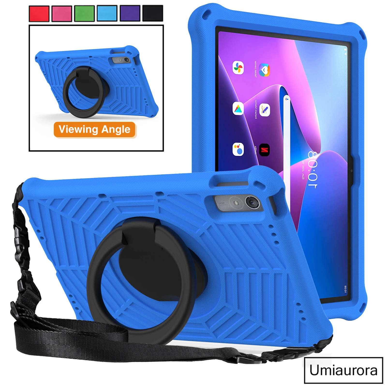 

Для Lenovo Tab P11 Plus TB-J606F TB-J616F 11,5 J706F TB350FU Xiaoxin Pad 10,6-дюймовая подставка с ручкой EVA Противоударный чехол для планшета