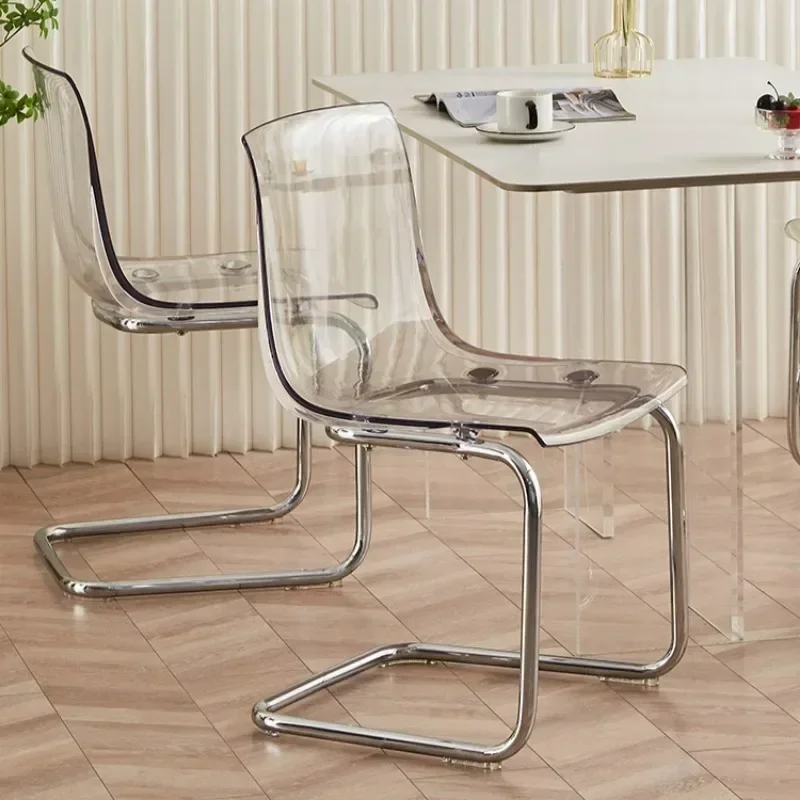 Designer Creative Dining Chairs Transparent Apartment Minimalist Living Room Chairs Adults Cute Meubles De Salon Household Items