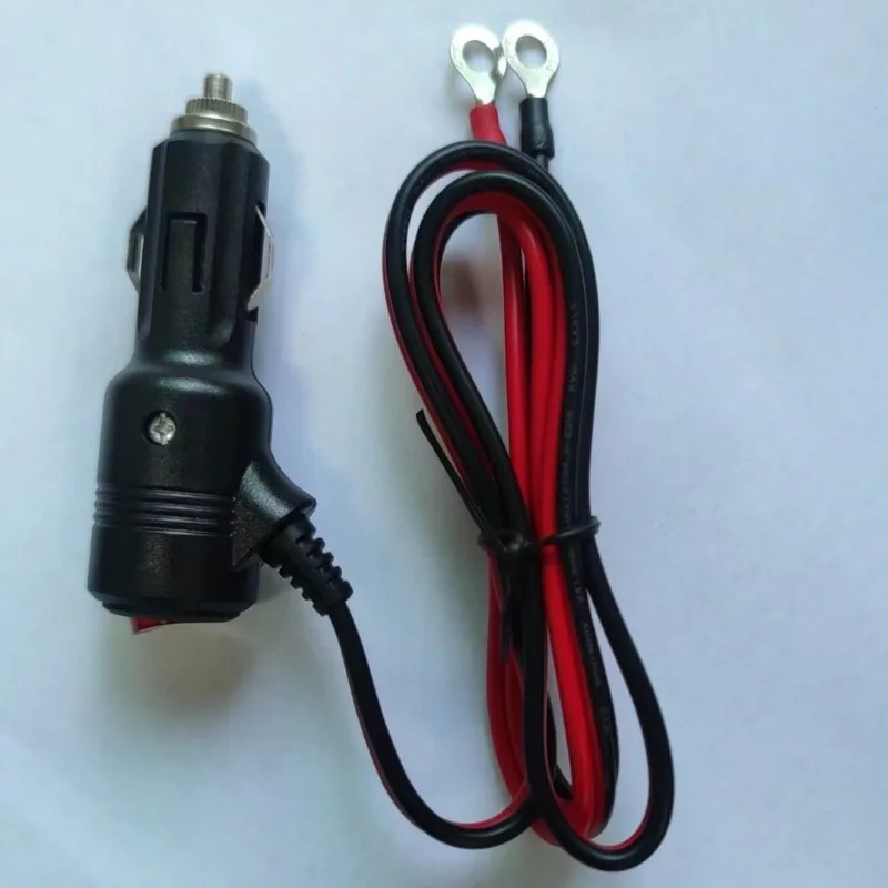 12AWG Universal Vehicle Cigarette Lighter Charger Extension Cord Cable with LED Light Optional M6/8/10 Bakelite Bullet Terminal