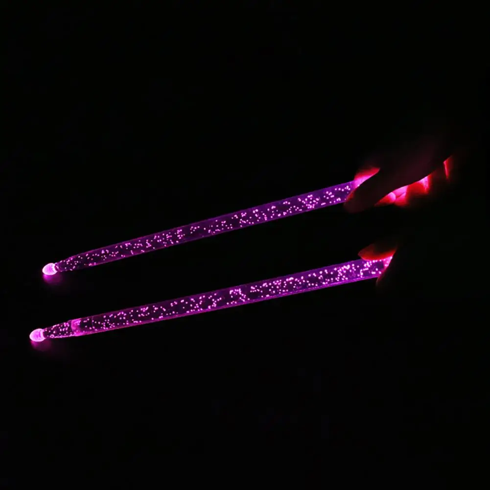 1 คู่ Luminous Drumstick แฟชั่นทนทานกลอง Sticks Glow in the Dark Luminous Drum Stick สําหรับมือกลองเริ่มต้น