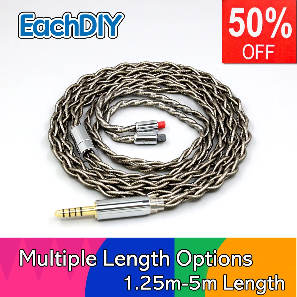 

99% Pure Silver Palladium + Graphene Gold Earphone Shielding Cable for Audio-Technica ATH-IM50 IM70 IM01 IM02 IM03 IM04 LN008692