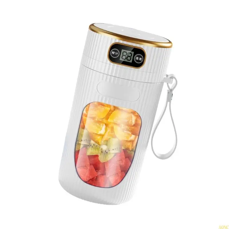 A0NC効率的なポータブルジューサーカップ2600mAhバッテリーLEDデジタルディスプレイジュースメーカーと忙しい専門家向け