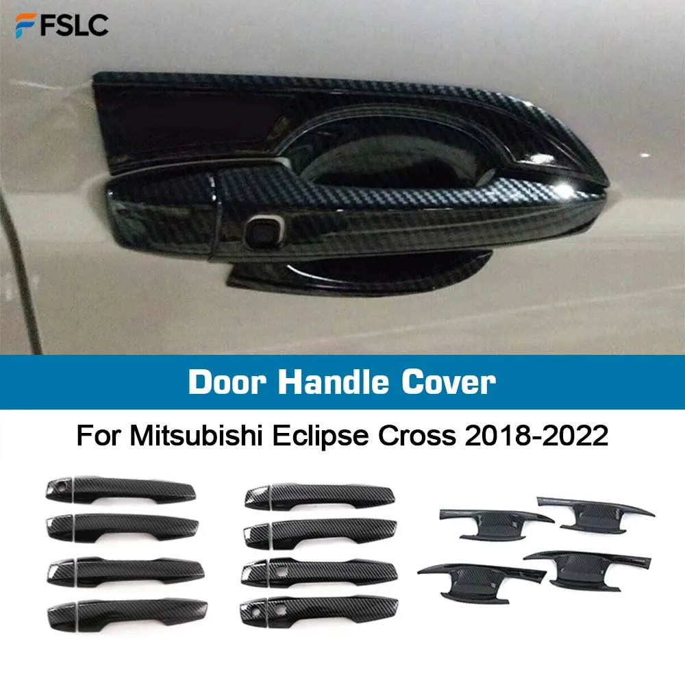 

⭐Genuine⭐ Car Decoration Door Bowl Handle Cover For Mitsubishi Eclipse Cross 2018-2022 Carbon Fiber Cars Accessories Styling