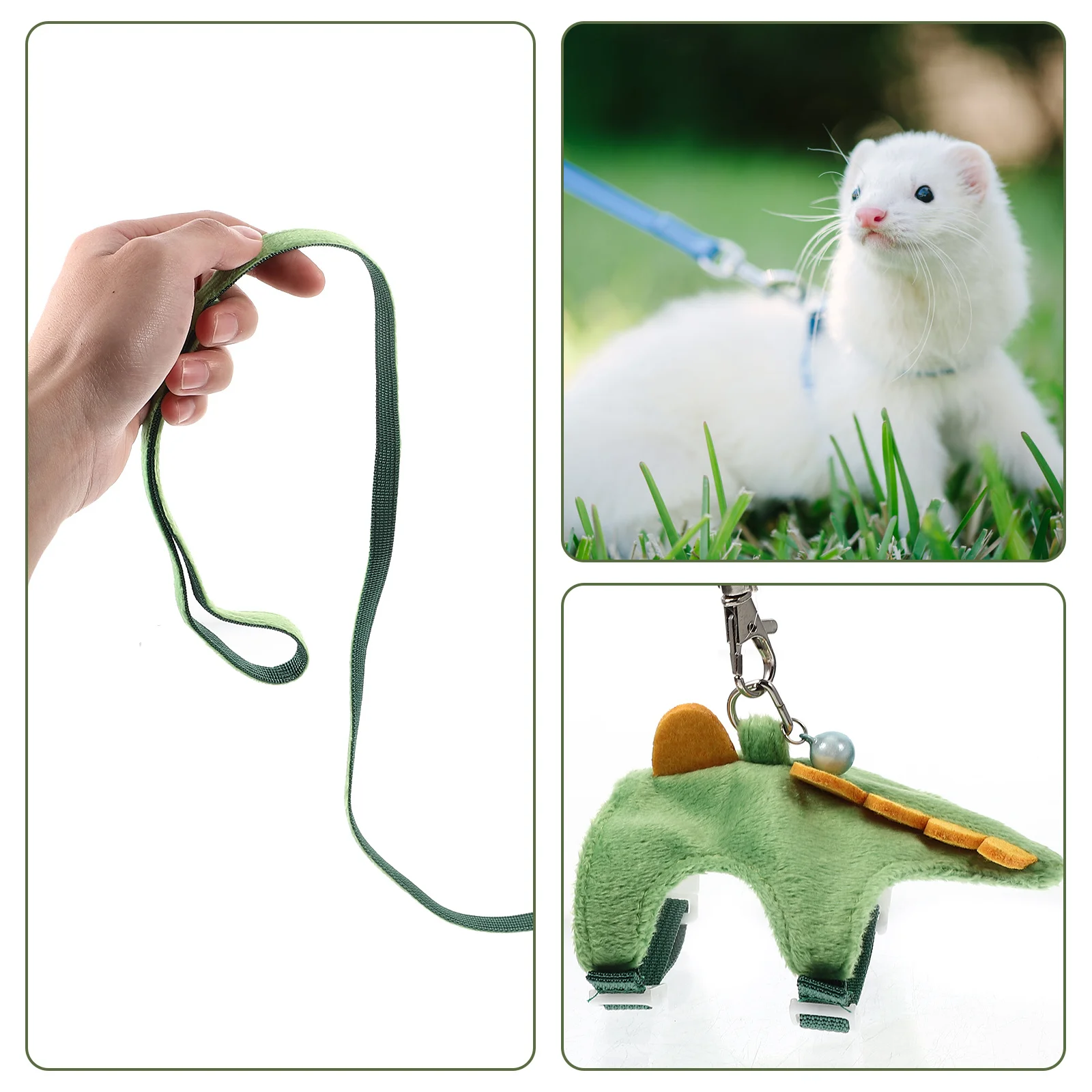 

Comfortable Adjustable Pet Harness Vest Portable Small Pets Traction Leash Anti-Escaping Walking Kit Pet Harness