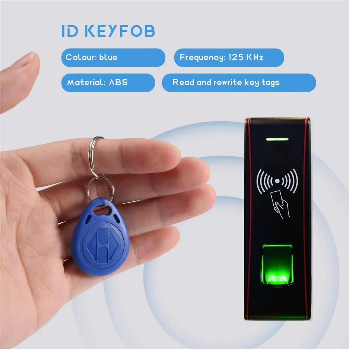 newyear828 50 PCS Writable 125KHz RFID Key Fob Proximity ID Card Token Tag Rewritable T5577 Universal