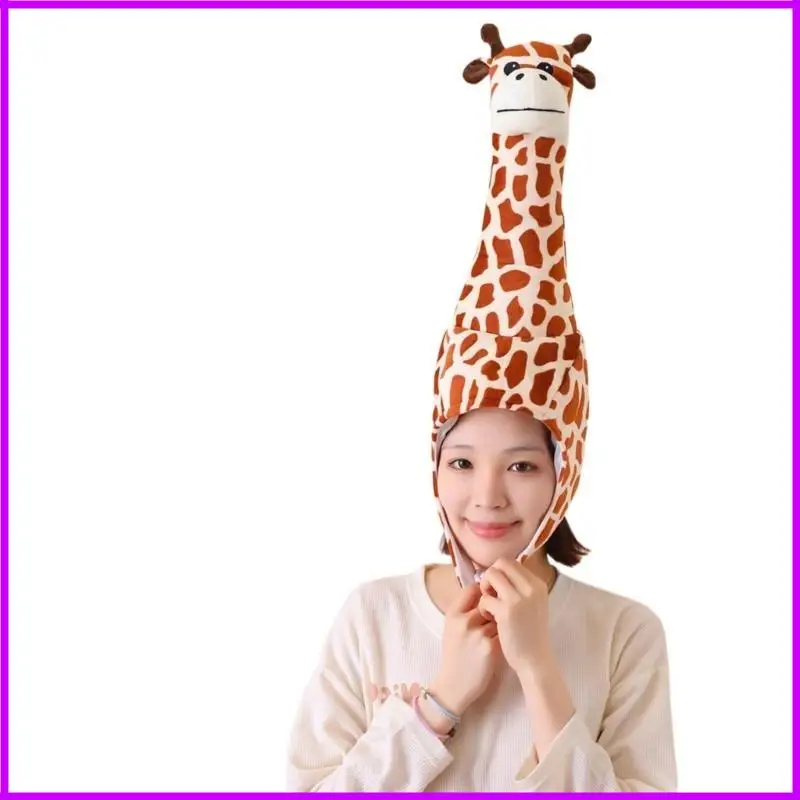 

3D Жираф Животное Шляпа Плюшевые Головные Уборы День Рождения Шляпа Ролевые Игры Костюм Шапки
