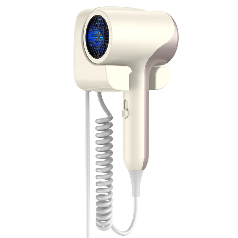 New Hotel Hair Dryer Wall Mounted High-Power Blue Light Negative Ion Non Perforated Homestay Hotel Specific Hair Dryer
