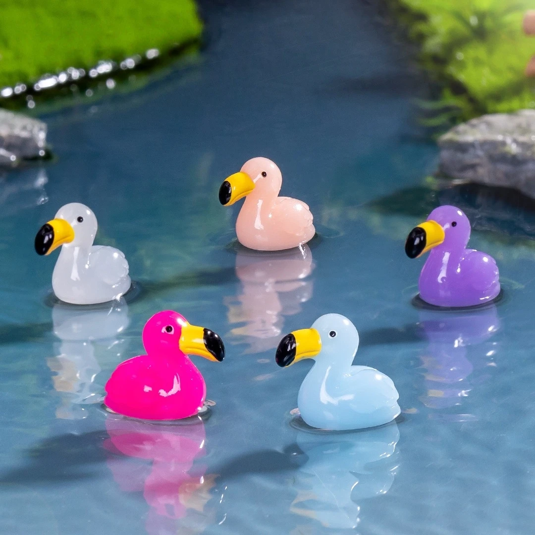 Colorful Flamingo Miniature - DIY Ornament for Desk & Micro Landscape Decor
