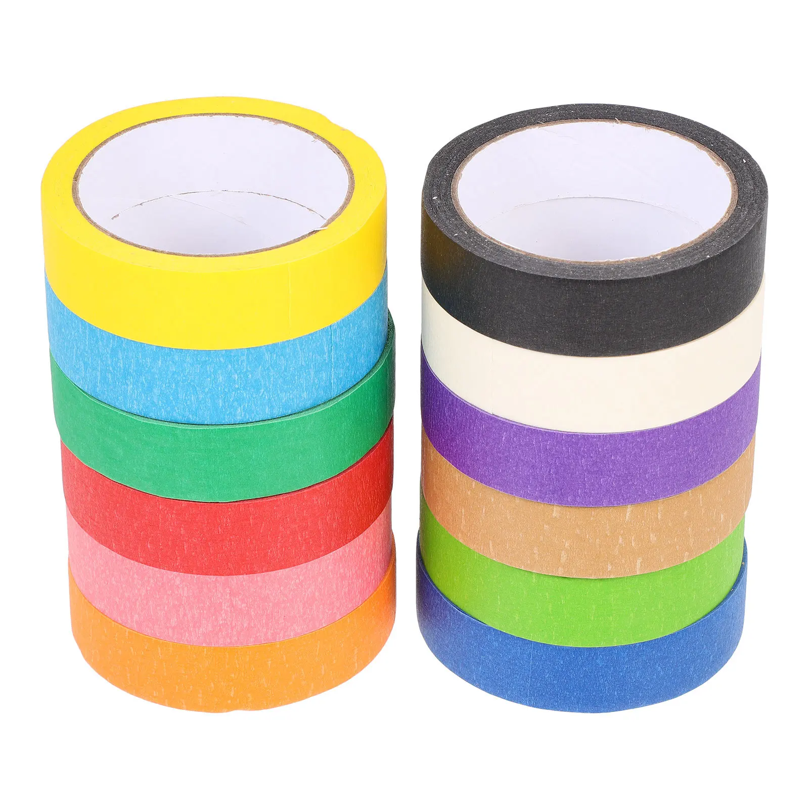 12 لفة من شريط لاصق ملون مقاوم لدرجات الحرارة العالية لرش السيارة وشريط ورق الحرف اليدوية