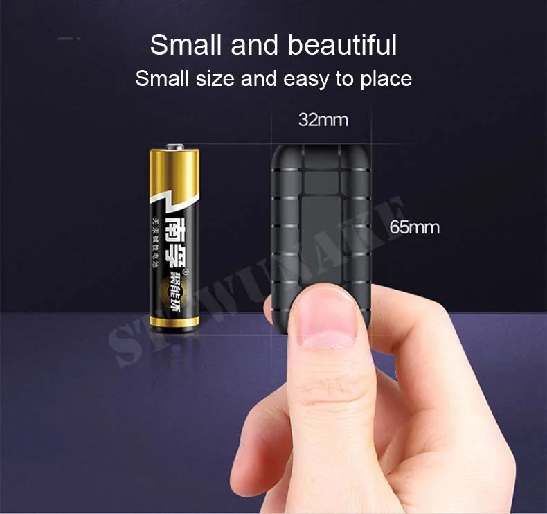 versteckt Spion Mini-Sprachaktivierter Rekorder, 500-Stunden-Digital-Aufnahmegerät, professionelles Sound-Diktiergerät, Audio, Micro-Aufnahme, tragbar, klein – Detail 7
