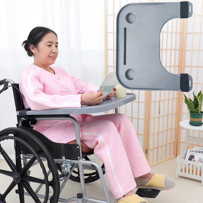 Convenient and Portable Dining Table with Elderly Care Accessories Elder-Friendly Dining Table Portable Wheelchair Accessories