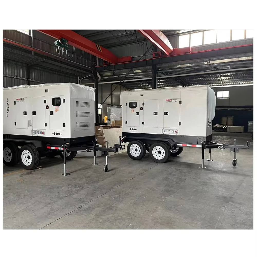 Customized Stand By 25kva Three Phase Mobile Diesel Generator 22kw On Wheels In Nigeria