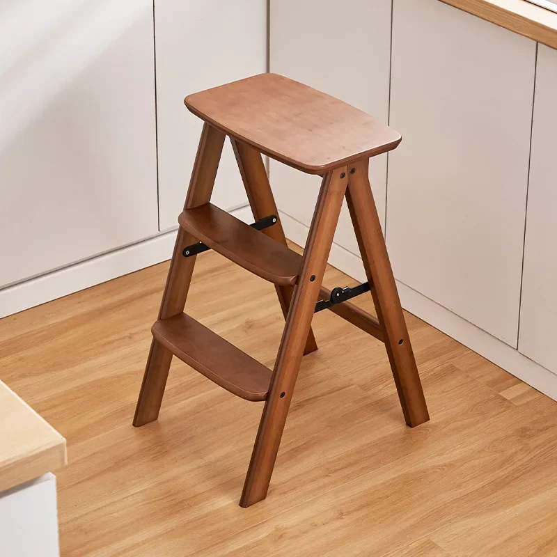 مقعد مرتفع للمطبخ متعدد الوظائف، مقعد ثلاثي الخطوات، مقعد سميك محمول، مقعد بار