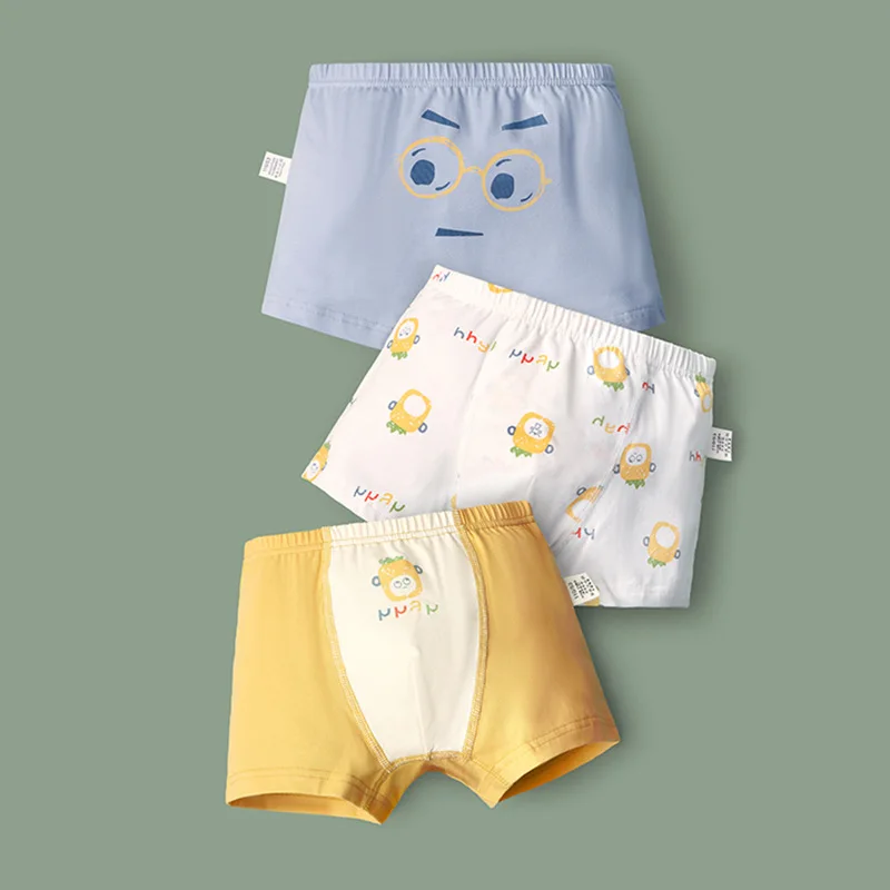 Kinder unterwäsche Flach winkel reine Baumwolle atmungsaktive koreanische Cartoon Druck Junge Dinosaurier Kinder Boxershorts