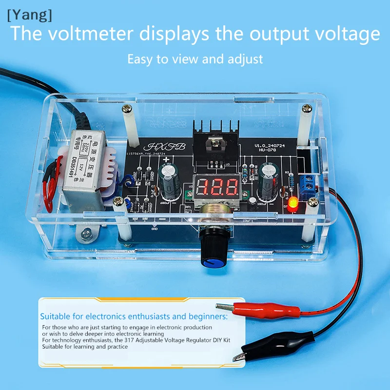 Lm317 fonte de alimentação ajustável kit diy dc módulo de tensão de fonte de alimentação regulada componente soldagem produção eletrônica em massa