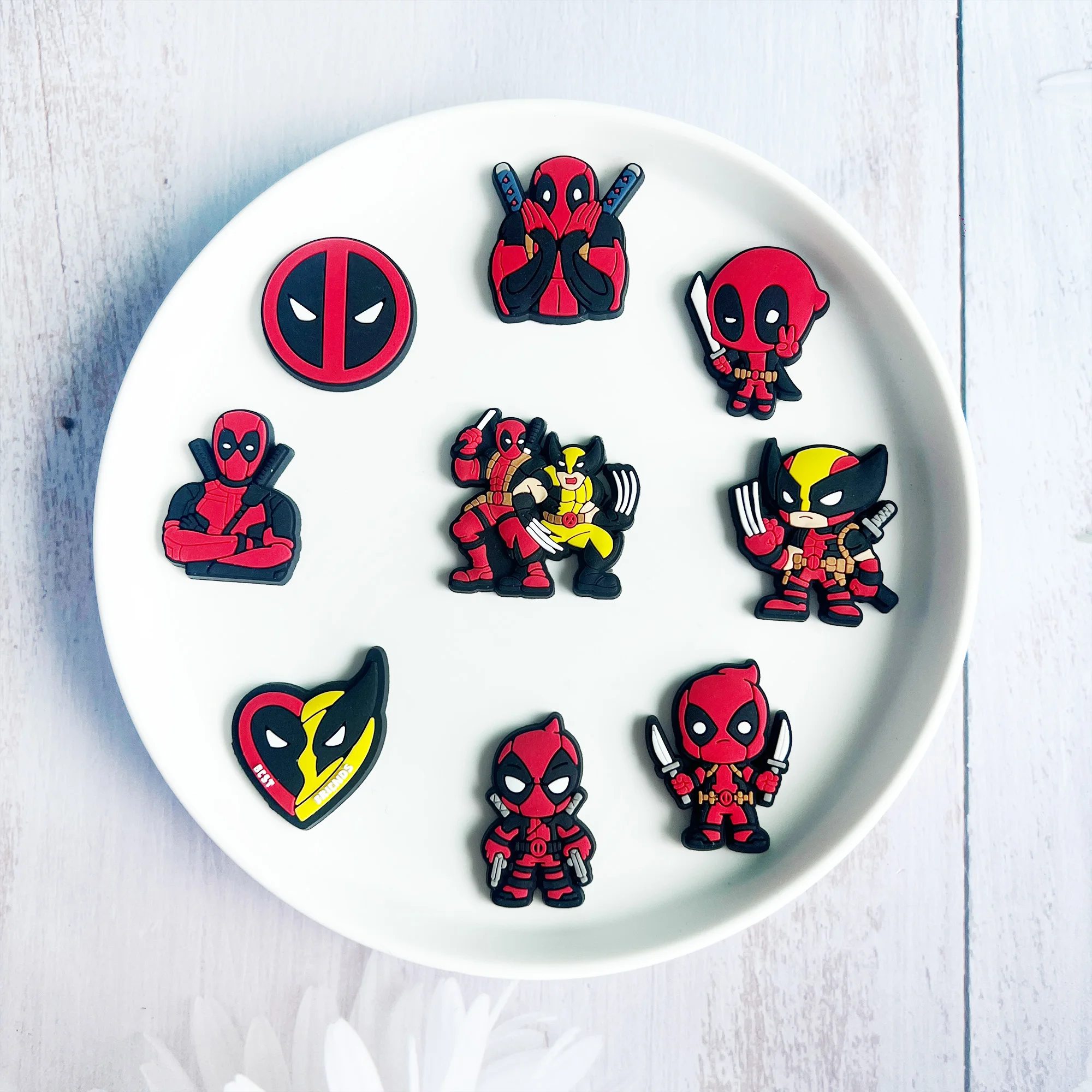 MINISO Marvel Deadpool Cartoon Series for Cartoon Shoe Charms Accessories DIY Decoration for Classic Clog Gifts