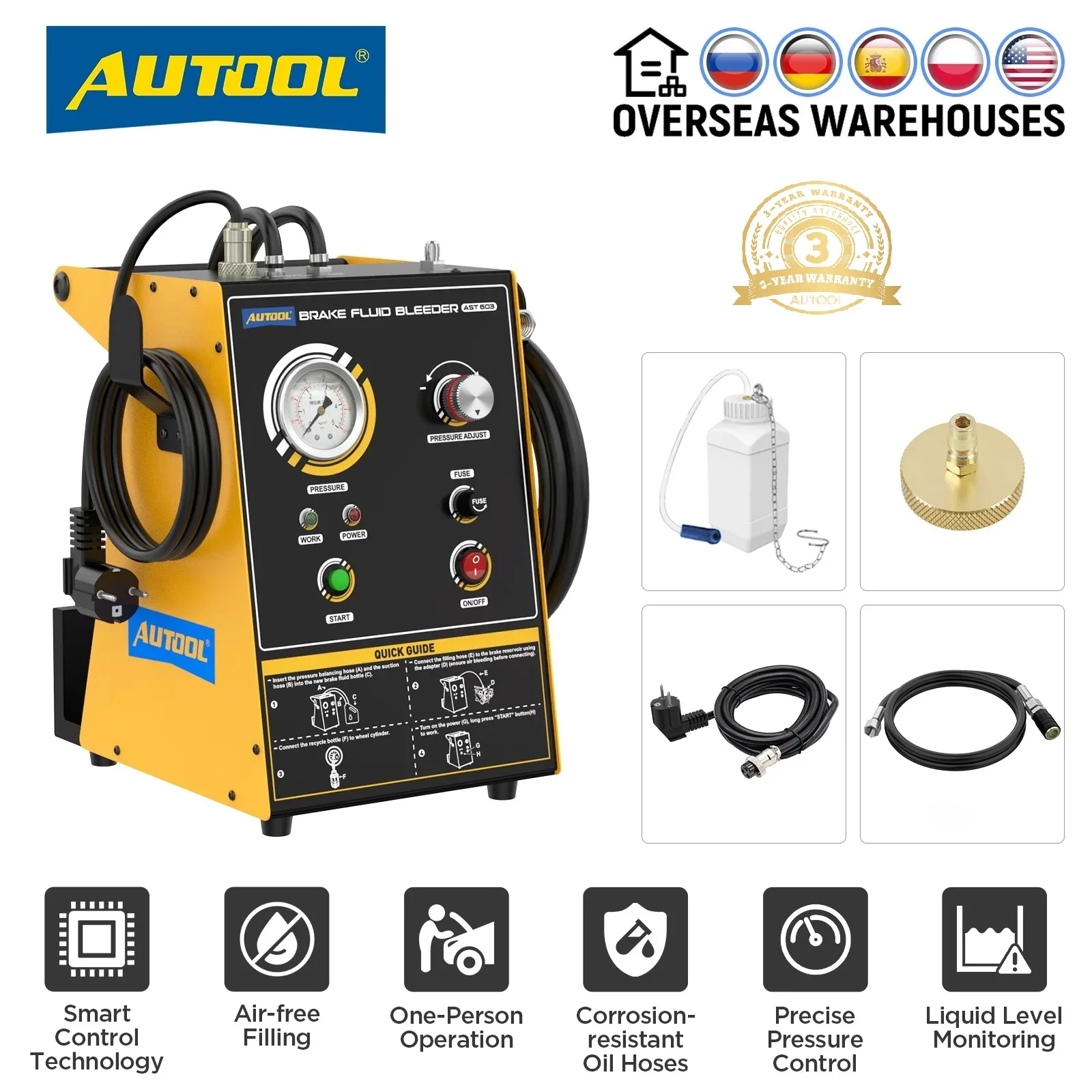 

AUTOOL автомобильный импульсный инжектор для тормозной жидкости, тормозной жидкости, масляный инжектор AST603, машина для автомобиля, быстрый тормозной экстрактор для автомобиля