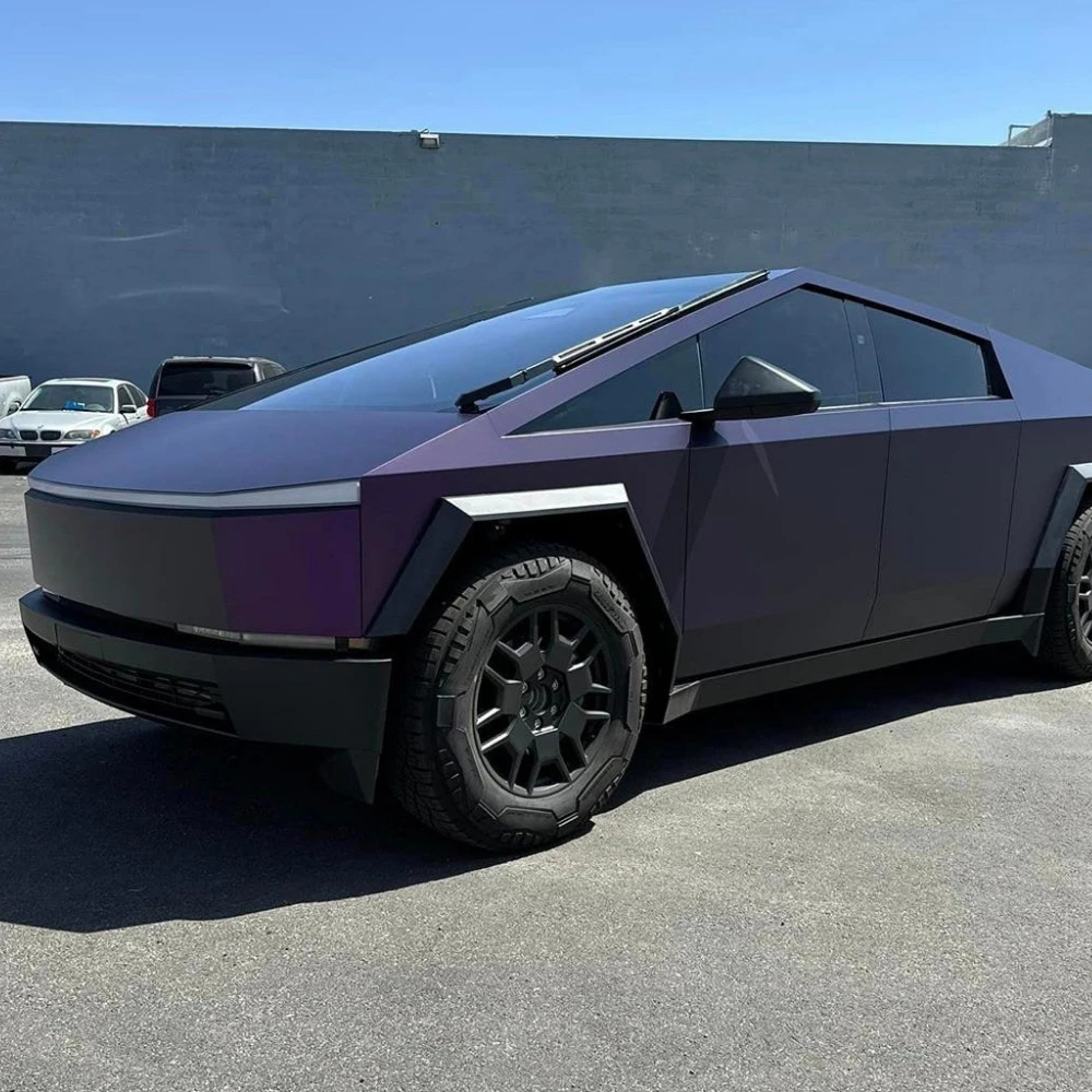

For Tesla Cybertruck 2024-2026 Precut PPF DIY Color Dark Purple Grape PET Paint Protection Film Color Changing Film Anti-Scratch