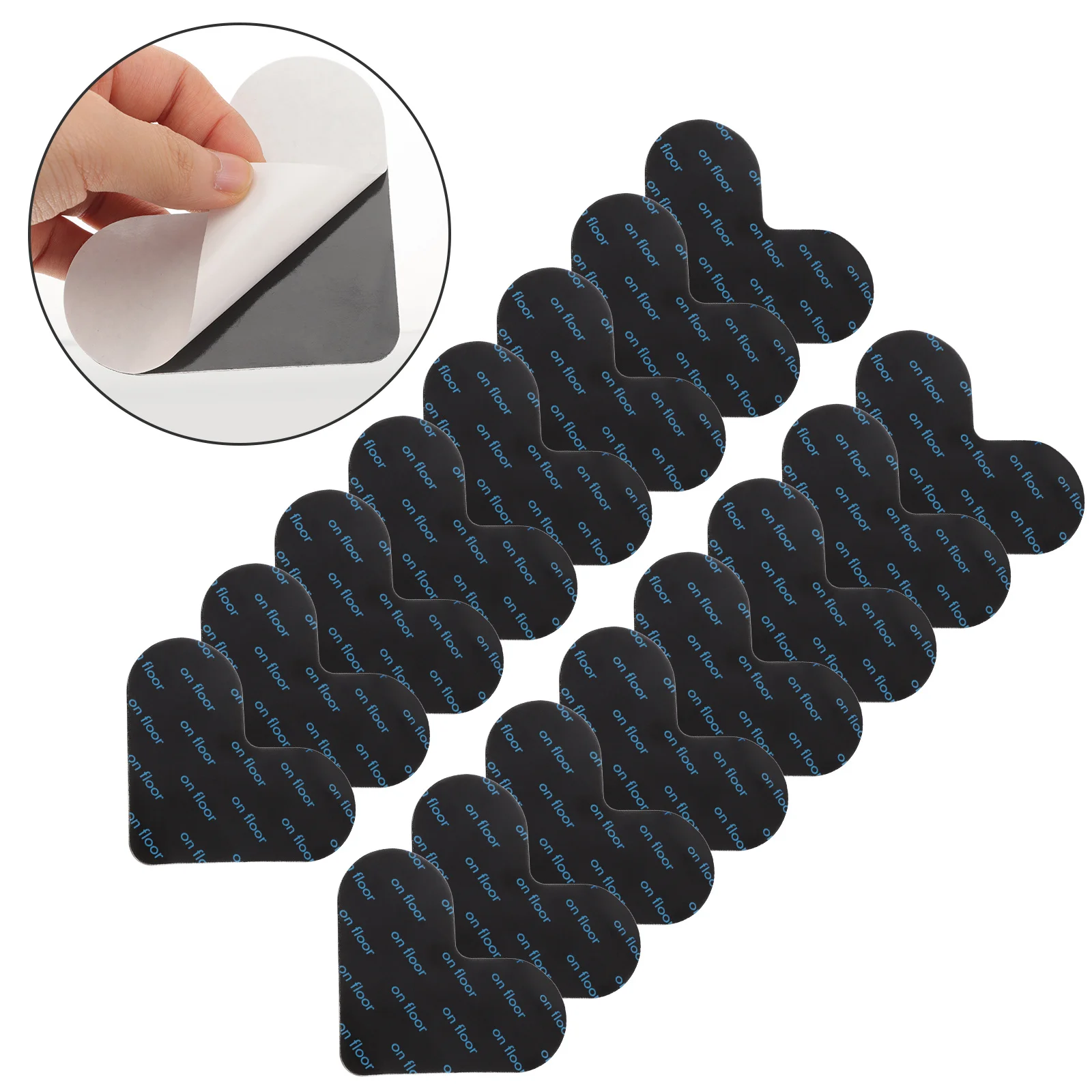 

16Pcs Rug Nonslip Tape Carpet Double Sided Heart Shaped Stickers for Home Office Kitchen Floor Rug Tape