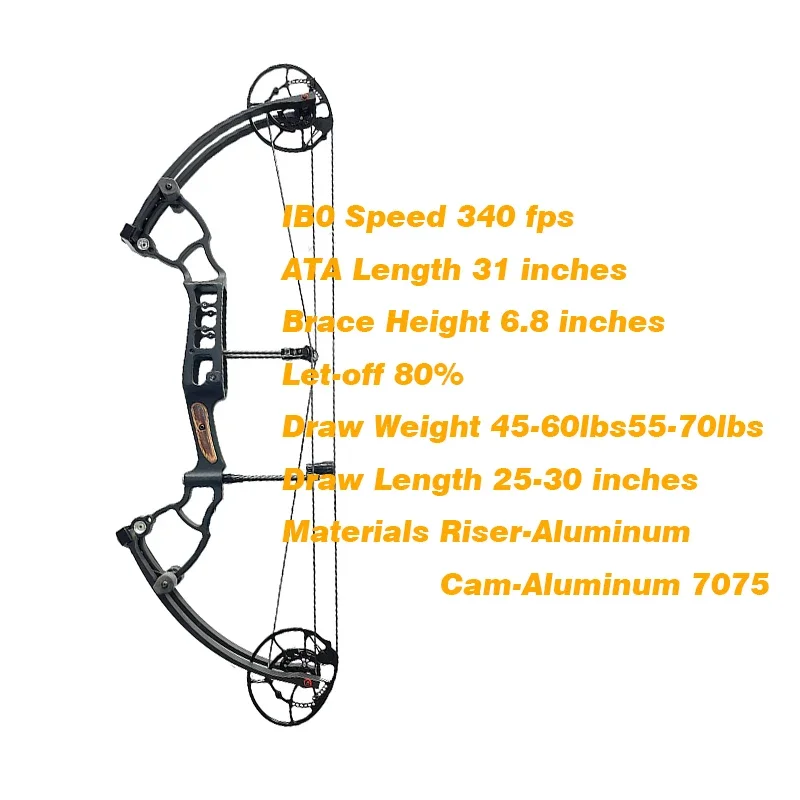 OEM/ ODM Compound Bow for Hunting Draw Weight 45-60lbs55-70lbs Adjustable Left Hand and Right Hand Available
