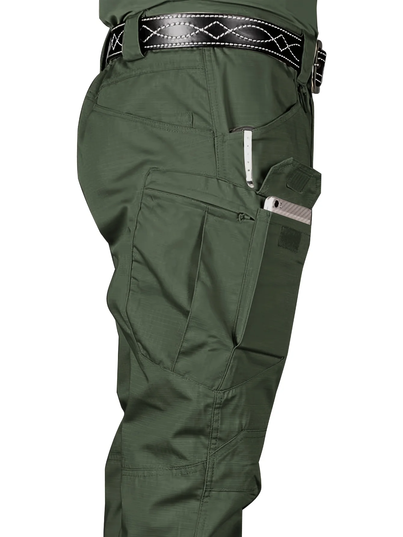 Pantaloni tattici multifunzionali da esterno da uomo, pantaloni sportivi da trekking multitasche all\'aperto, idrorepellenti, resistenti all\'usura