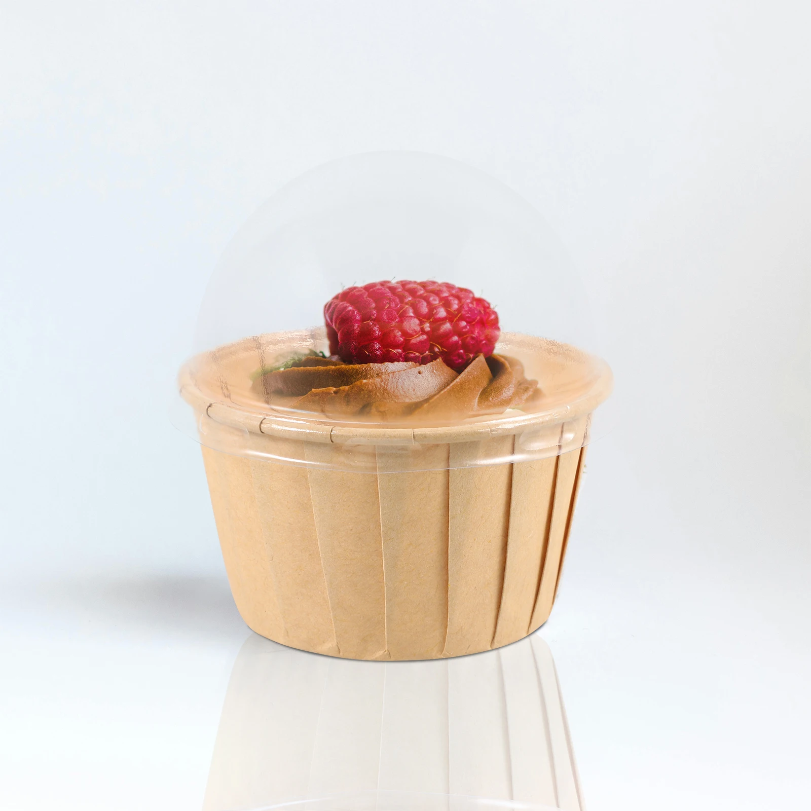 

50 Pcs Cake Box Containers Baking Cups Lids Round Leak Proof Paper Liners for Muffins Snacks Disposable Cheesecake Cups