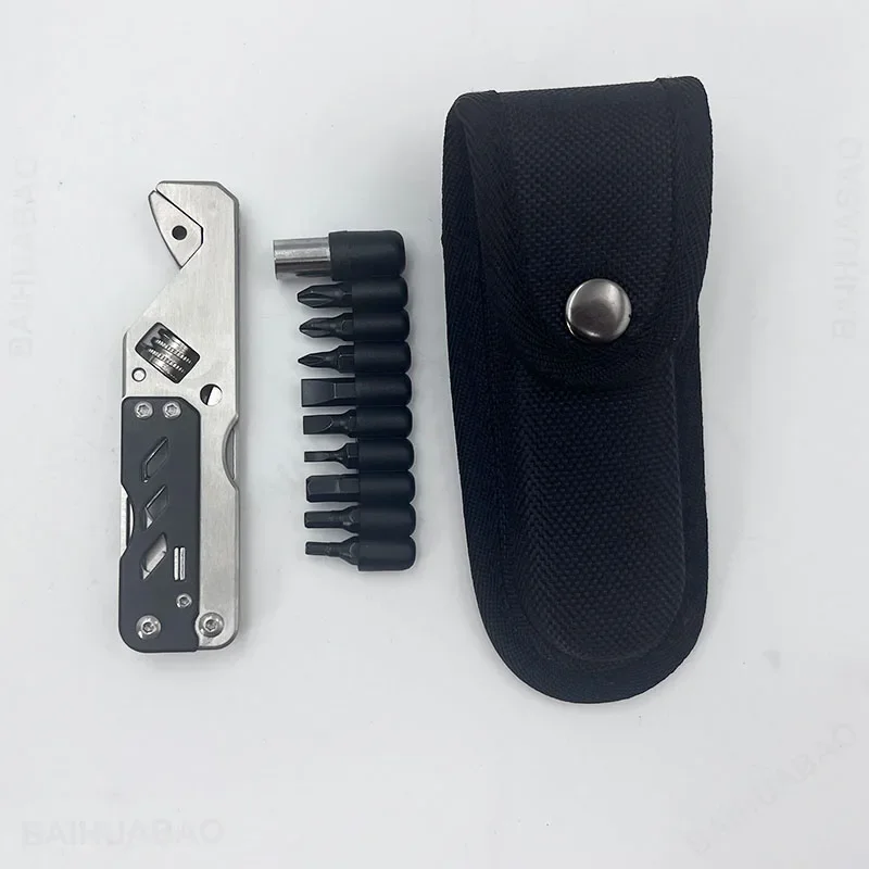 BHBT Mini Wrench Multi-tool 4 in 1 Multi-functional Portable Folding Screwdriver Bottle Opener Outdoor EDC Hand Tools