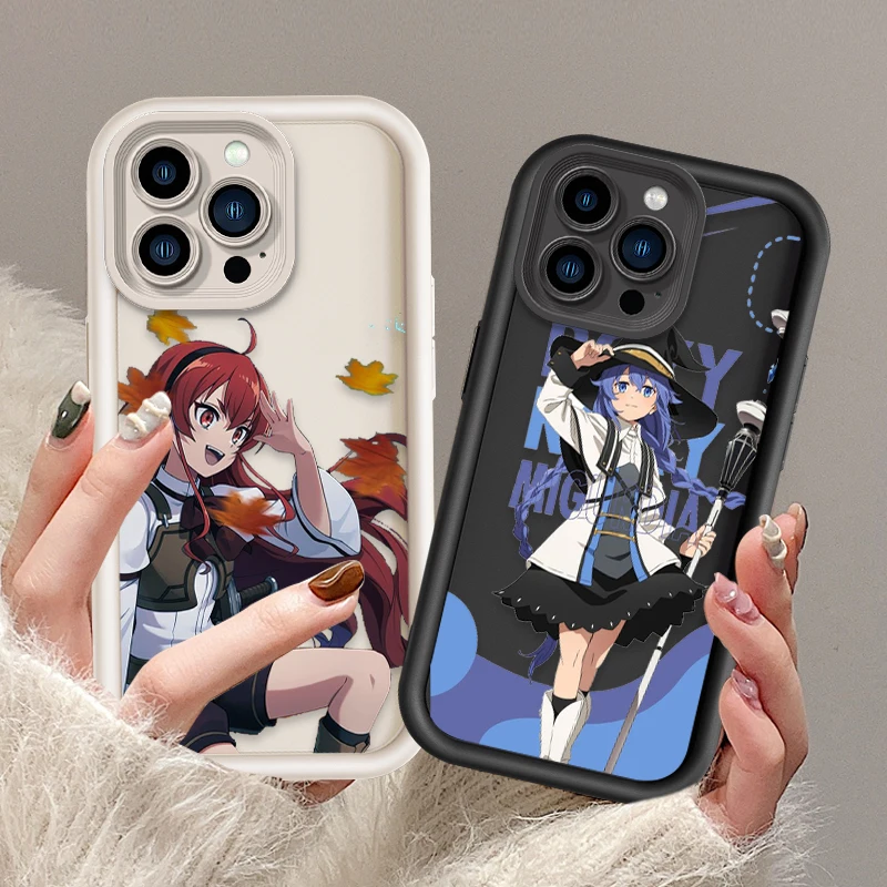 Anime Mushoku Tensei For Apple iPhone 15 14 13 12 11 XS XR X 8 7 Pro Max Plus Soft Eye Ladder Phone Case Cover