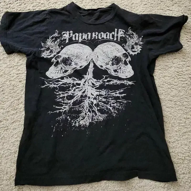 قميص Papa Roach Rock Tour بأكمام قصيرة أسود كلاسيكي كلاسيكي KV30493 #1