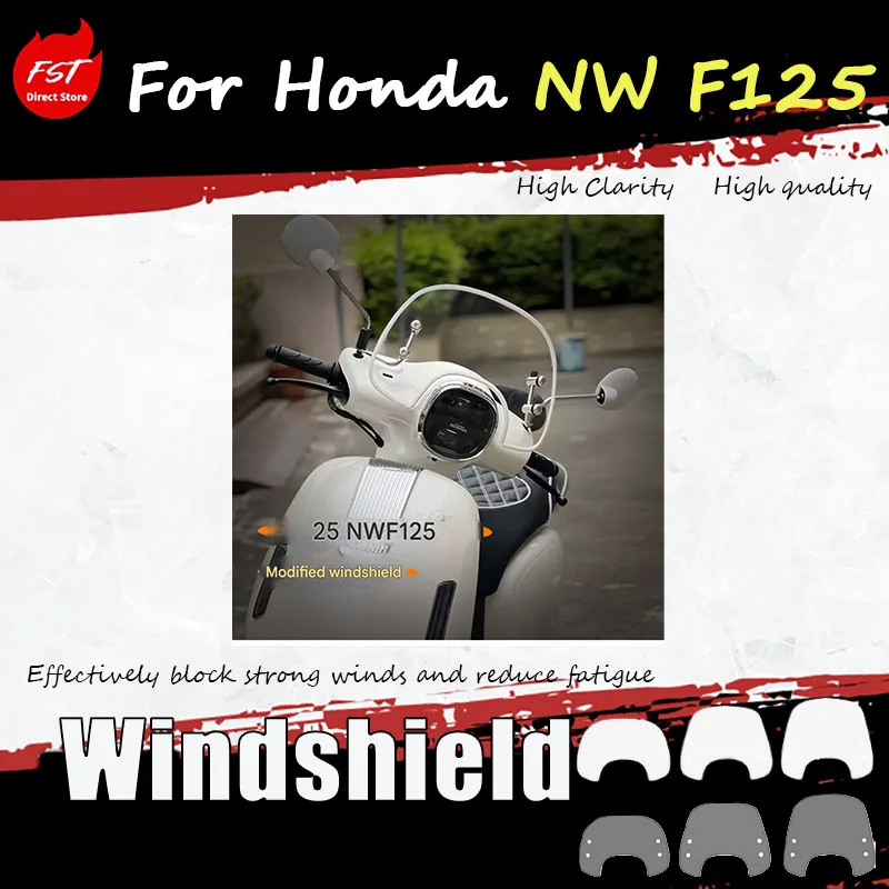 

For Scooter Windshield for Honda NWF125 2025 Wind Deflector Protector Wind Screen Modified Accessories