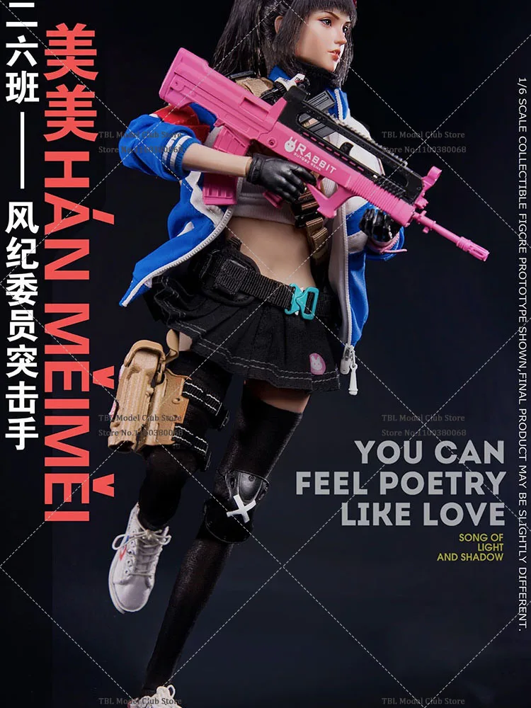 FLAGSET FS-73039 1/6 أنثى الجندي هان Meimei مجموعة كاملة لجنة الانضباط قاتل 12 بوصة عمل الشكل دمية مروحة هدية #4