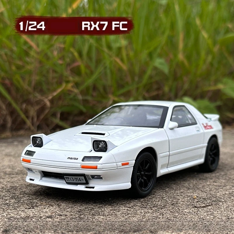 

1:24 RX-7 Sports Car Alloy Metal Diecast Car Model Sound & Light Collection of Hobby Models Ornament Gift