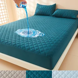 Funda de colchón gruesa de tela de aire 3D, Protector de colchón 100% impermeable, Sábana bajera suave y transpirable (sin funda de almohada), 1 unidad