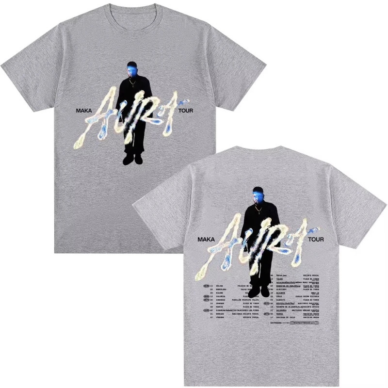 مغني الراب ماكا هالة 2025 جولة موسيقية ميرش تي شيرت الرجال النساء موضة تي شيرت تقليدي عادية القطن قصير الأكمام التي شيرت الشارع الشهير #6