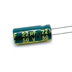 20-50PCS 50V22UF Aluminum Electrolytic Capacitor Original Low Esr/impedance High Frequency Size 5*11 22uf50v 50v22uf 20%