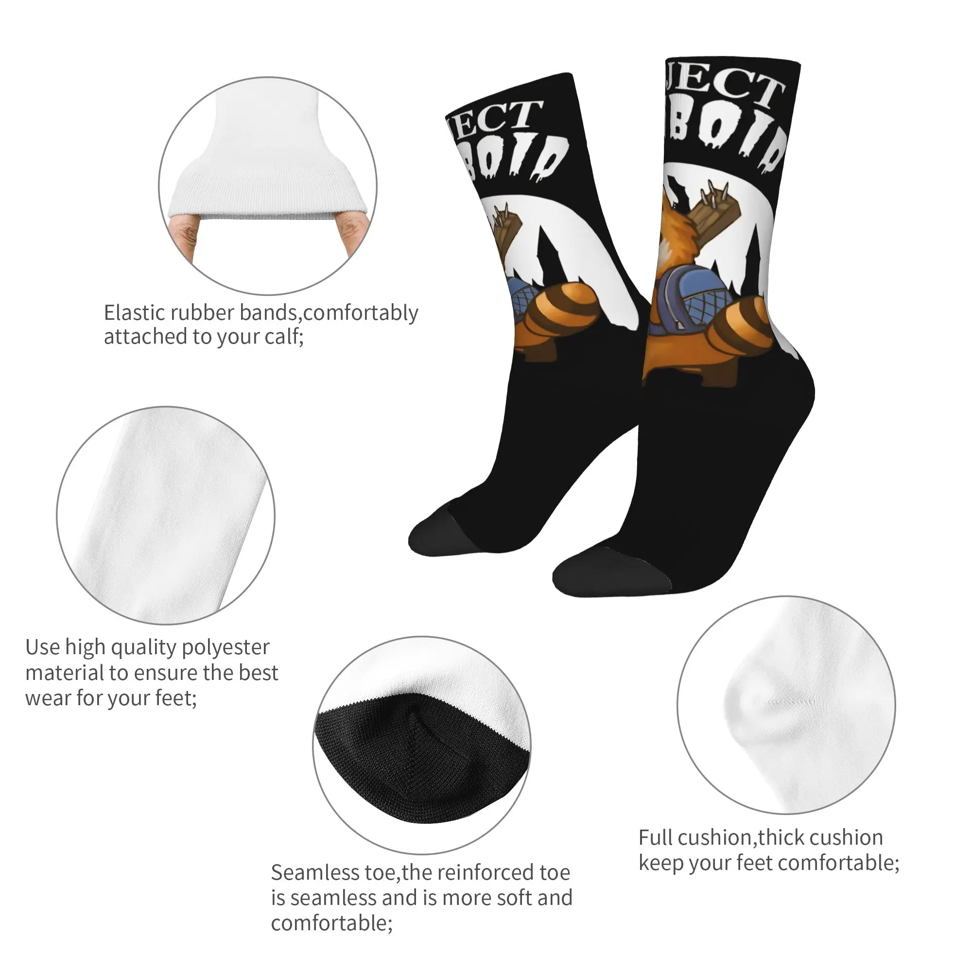 Autumn Winter Hip-hop Men's Women's Project Zomboid Socks Bleaches Anime Non-slip Skateboard Socks