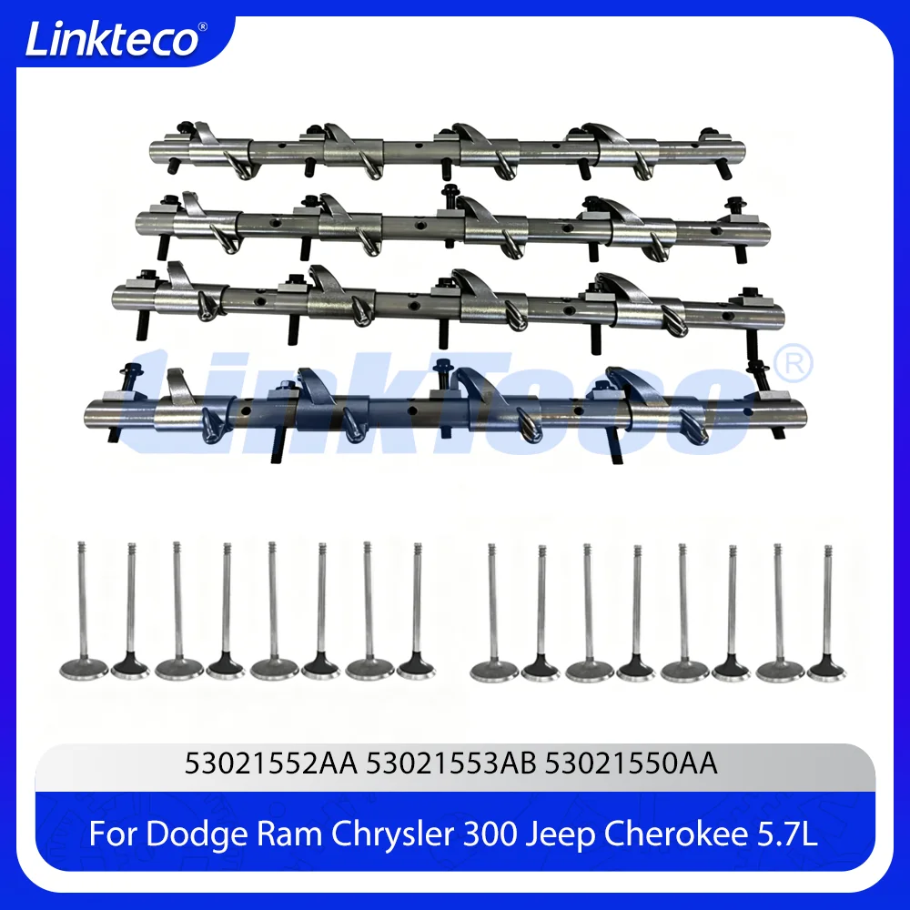 Conjunto de balancines de motor, juego de válvulas de admisión y escape, compatible con 5.7 L para Jeep GRAND CHEROKEE COMMANDER CHRYSLER 300 DODGE RAM 5.7L