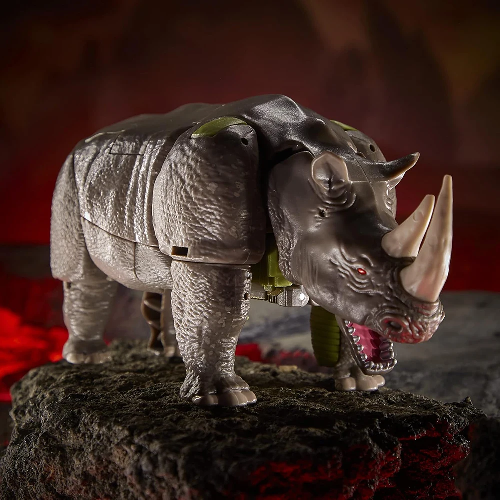 [In-Stock] Hasbro Transformers War for Cybertron Kingdom Rhinox 18cm Voyager Class Original Anime Figure Model Collection Toys