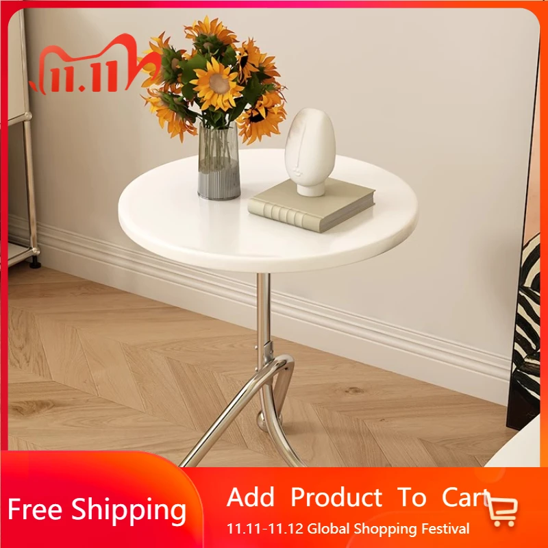 

Simple Aesthetic Round Table Accessories Standing Italian Unique Lounge Cheap Side Table Living Room Clear Mesas Bajas Furniture