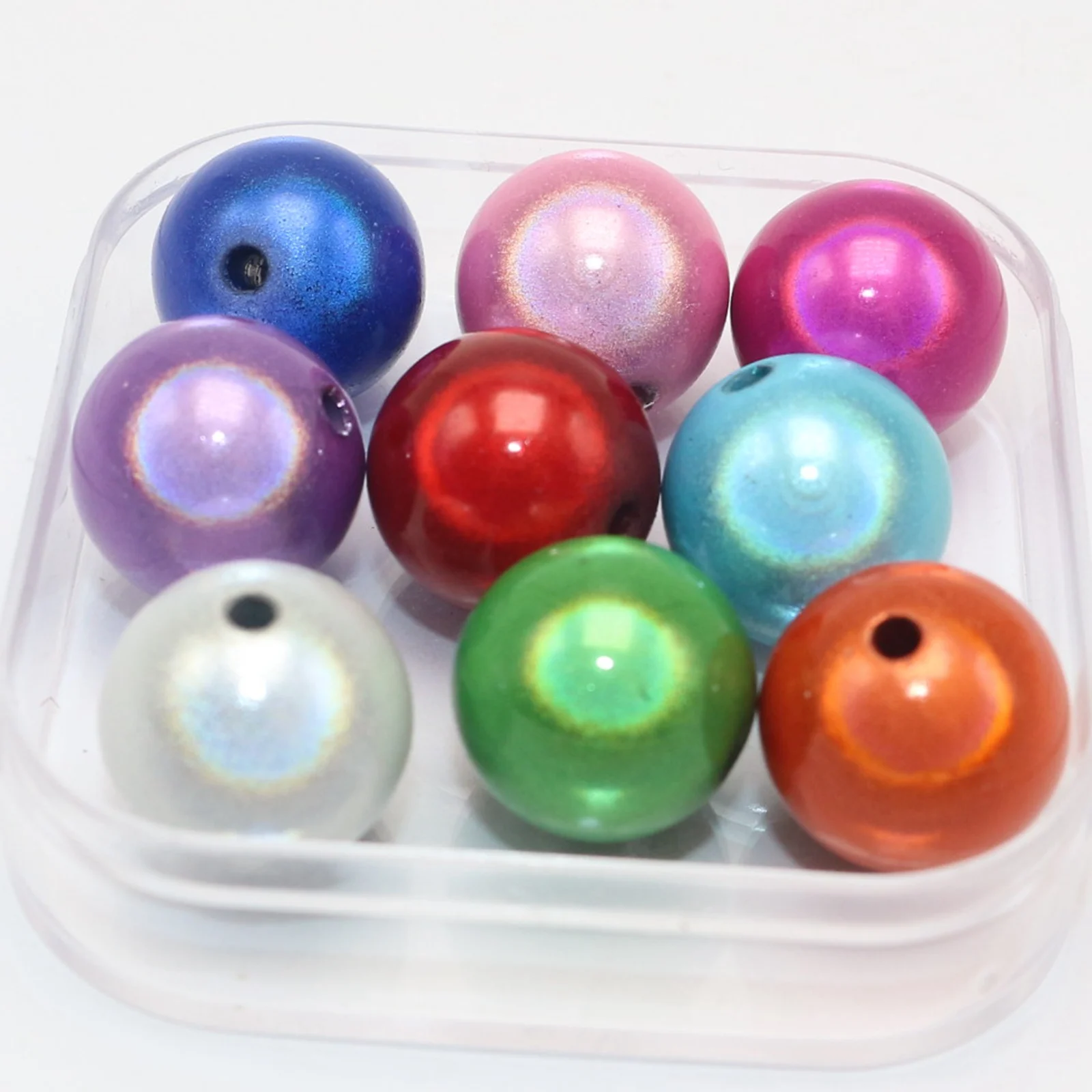 20 Mixed Color 3D Illusion Acrylic Miracle Round beads 16mm Spacer Wonder Beads