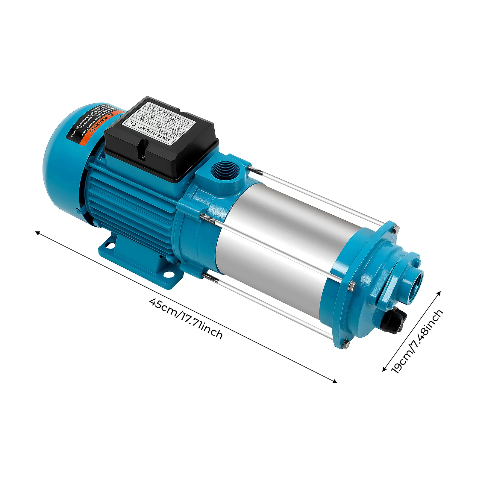 Edelstahl-Kreiselpumpe 2200W Selbstansaugende Wasserpumpe 2850 U/min für Flüssigkeitstransport und Kühlsysteme – Detail 8