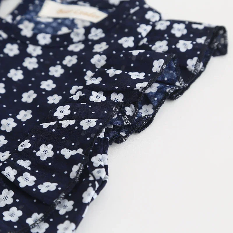 Keelorn Summer Fashion Clothes Casual Girls Sets Flower Print Pattern Top T-shirt Short Pant with Pocket Kids Costumes 3-7 Y