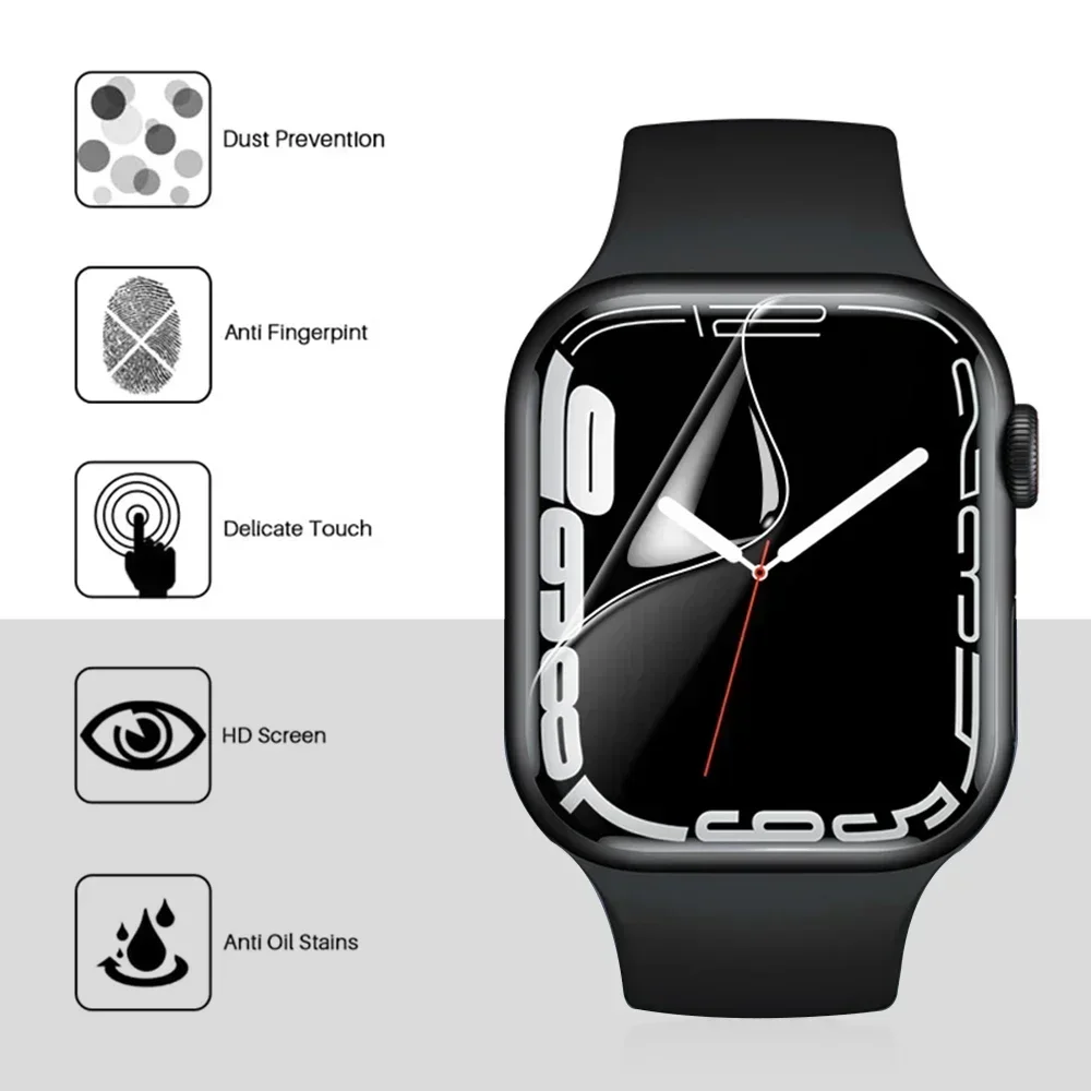 High Quality Flexible Film for Apple IWatch Ultra 2 49MM Series 10 9 8 7 6 5 4 SE 46mm 42mm 45mm 44mm 41mm Screen Protector image 2