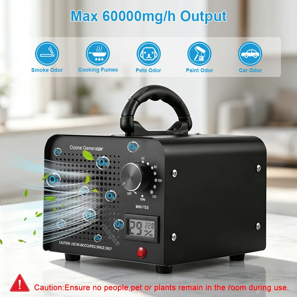 オゾン発生器 60g/h、空気清浄機 220V 100W、脱 - Odor Eliminator Car のレビューと価格