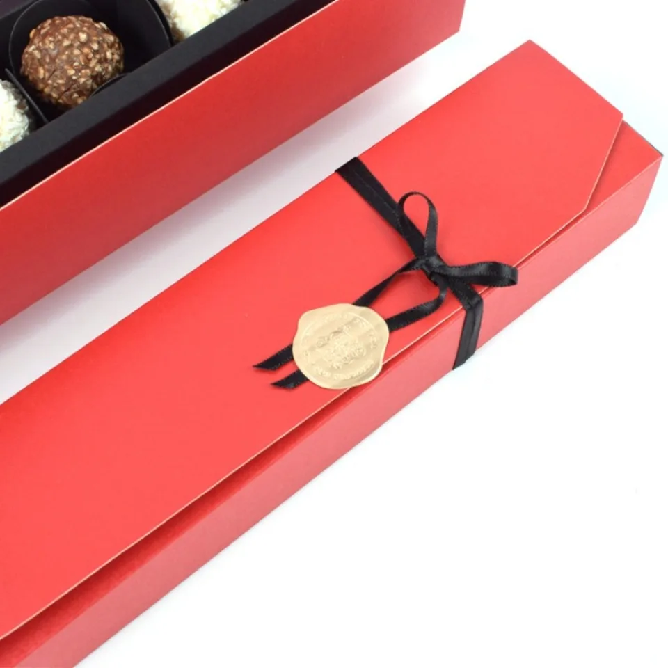10/20/30PCS Rechteckiges Perlglanzpapier Rot Valentinstag Schokoladenpapier Box Großhandel Lange Streifen Falten Süßigkeiten Geschenkpapier – Detail 2