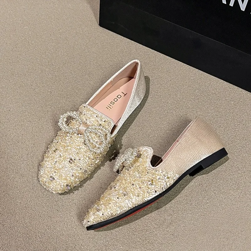 Luxury Women's Shoes Exquisite Rhinestone Bling Loafers for Woman Fashion Vacation Casual Shoes Designer Shoes Zapatos De Mujer view 5