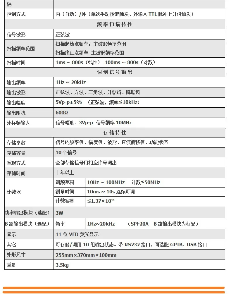 Suitable for SPF06A/SPF11A/SPF21A/SPF31A composite functions/arbitrary wave generators/counters