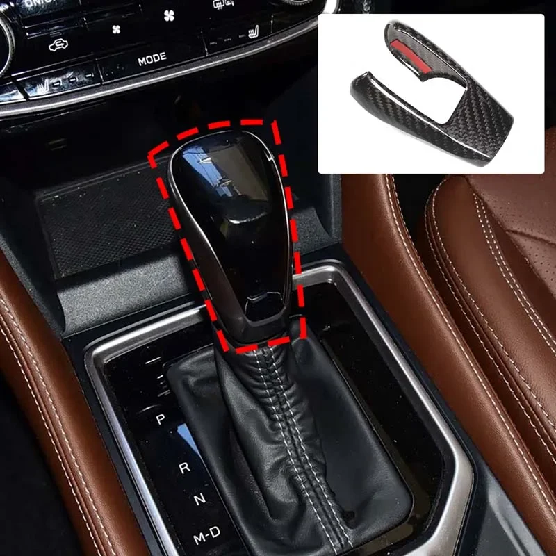 For 2013-2018 Subaru Forester, Real carbon fiber gear shift head cover, gear head decorative cover, auto accessories